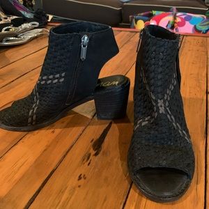 Black booties Great for summer or fall.